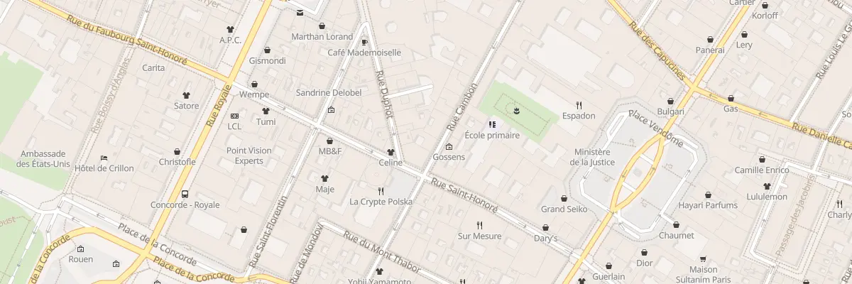 Plan du 21 Rue Cambon à Paris 1er Arrondissement