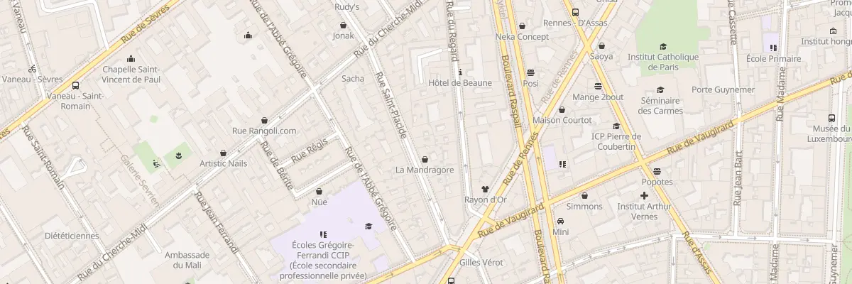 Plan du 43 Rue Saint-Placide à Paris 6e Arrondissement