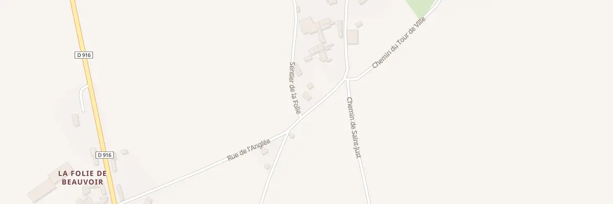 Plan du 2 Sen de la Folie à Beauvoir