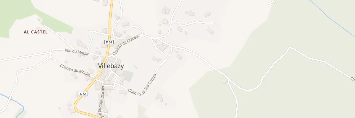 Plan de la Rue de la Cité à Villebazy