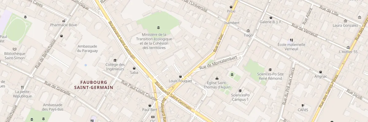 Plan du 44 Rue du Bac à Paris 7e Arrondissement