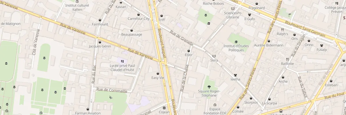 Plan du 8 Rue de Varenne à Paris 7e Arrondissement