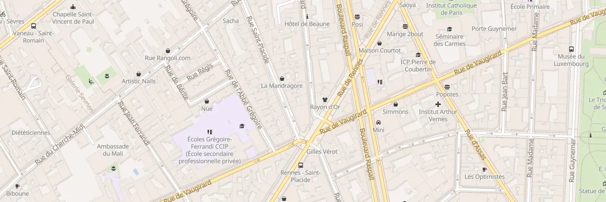 Plan du 22 Rue du Regard à Paris 6e Arrondissement