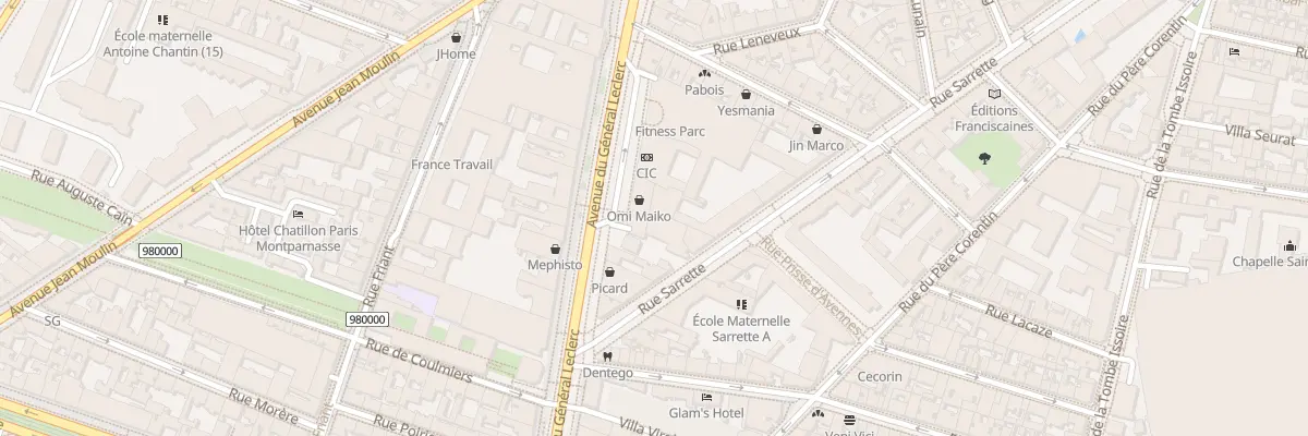 Plan du 101 Av du Général Leclerc à Paris 14e Arrondissement