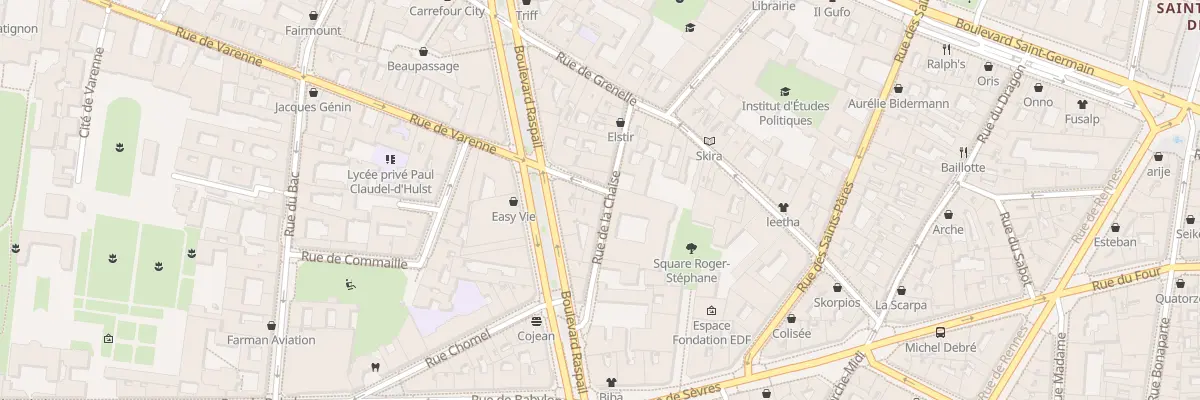 Plan du 1 Rue de Varenne à Paris 7e Arrondissement