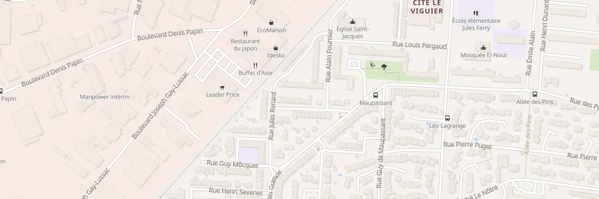 Plan du 16 Rue Danielle Casanova à Carcassonne