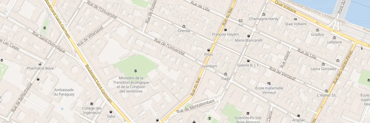 Plan du 31 Rue de l’Université à Paris 7e Arrondissement