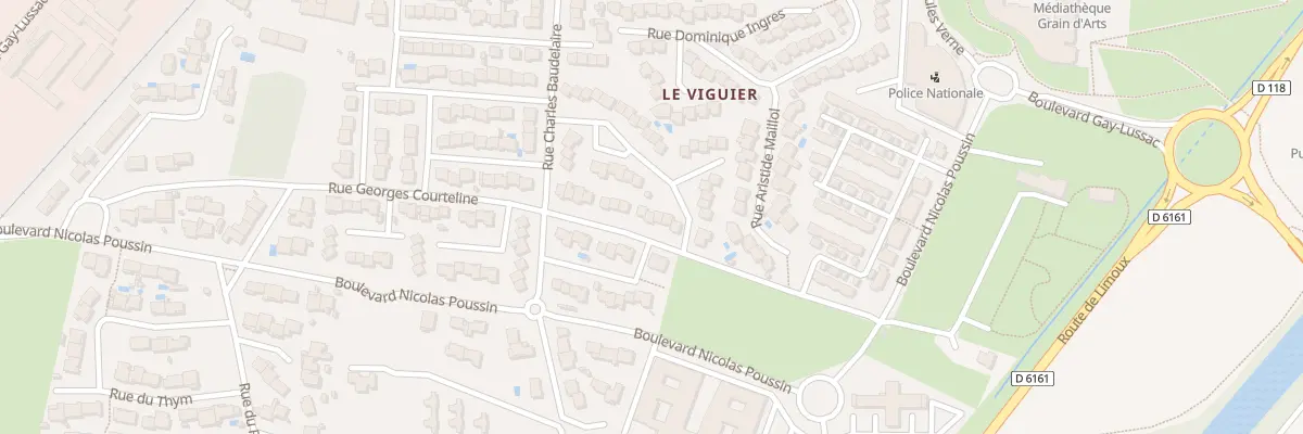 Plan du 10 Rue Georges Courteline à Carcassonne