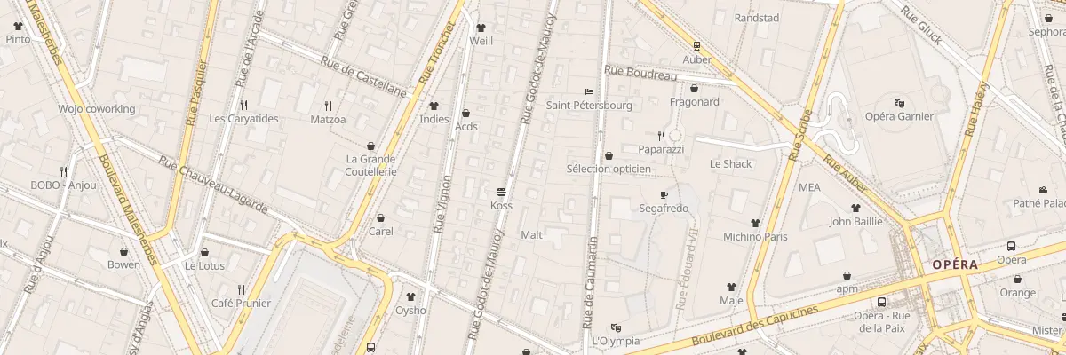 Plan du 22 Rue Godot de Mauroy à Paris 9e Arrondissement