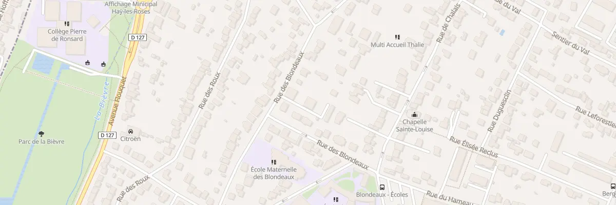 Plan du 29 Rue des Blondeaux à L’Haÿ-les-Roses
