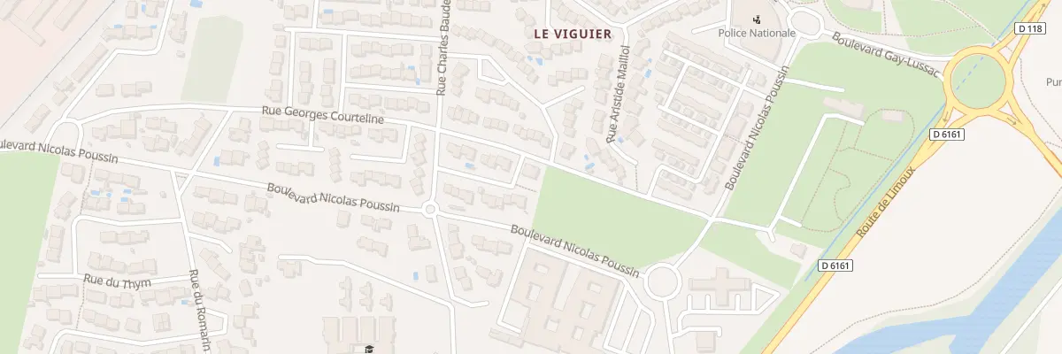 Plan du 1 Rue Georges Courteline à Carcassonne