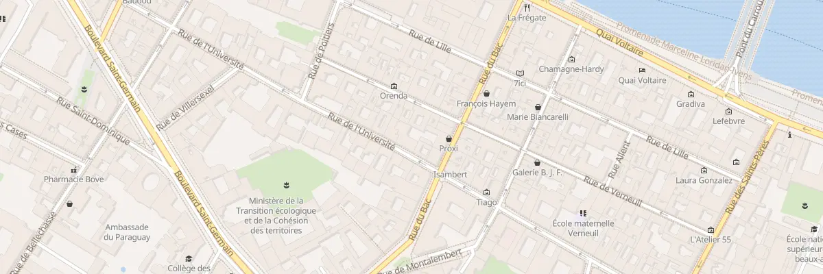 Plan du 50 Rue de l’Université à Paris 7e Arrondissement
