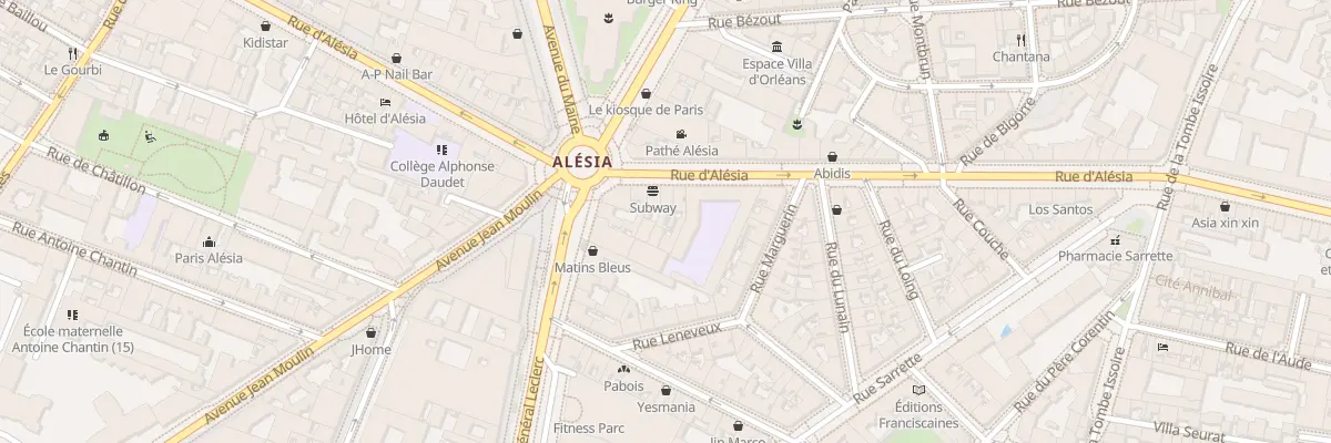 Plan du 83 Rue d’Alésia à Paris 14e Arrondissement