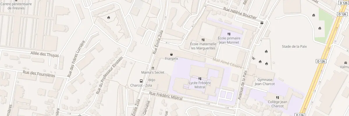 Plan du 12 Rue du Docteur Charcot à Fresnes