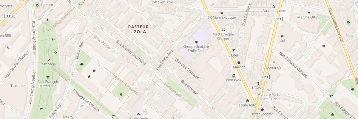 Plan du 9 Rue Émile Zola à Saint-Ouen-sur-Seine