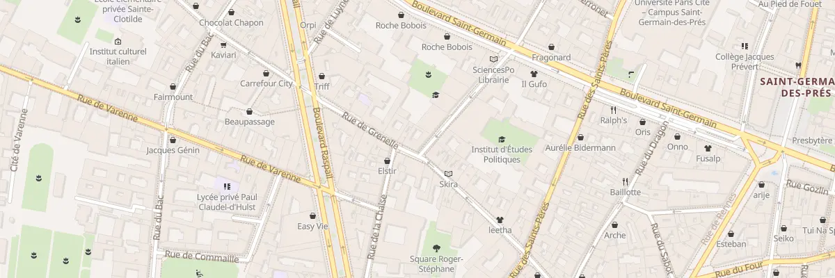 Plan du 34 Rue de Grenelle à Paris 7e Arrondissement