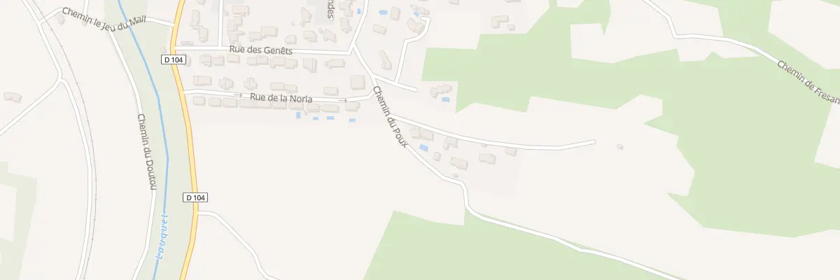 Plan du 2 Che du Poux à Leuc