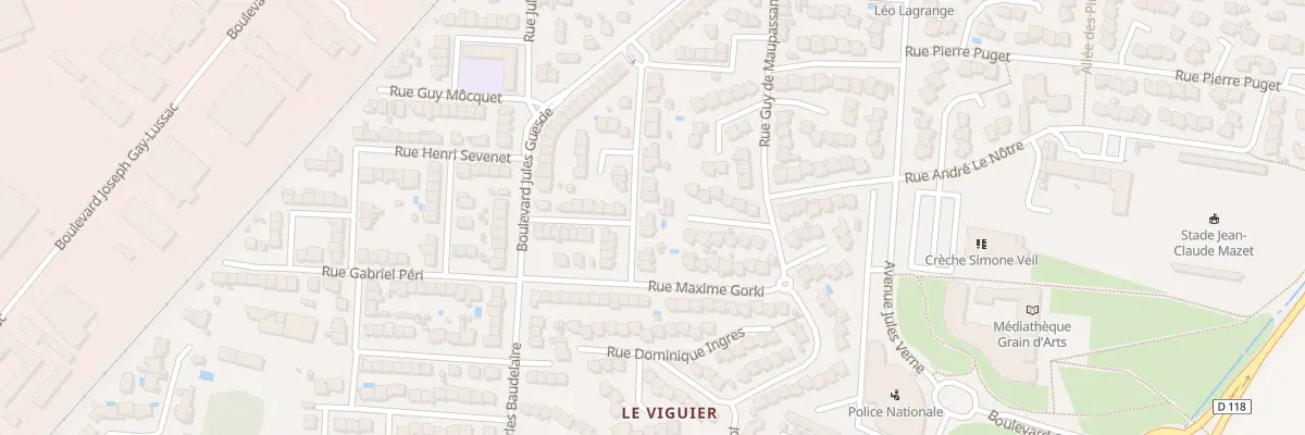 Plan du 17 Rue Pierre Brossolette à Carcassonne