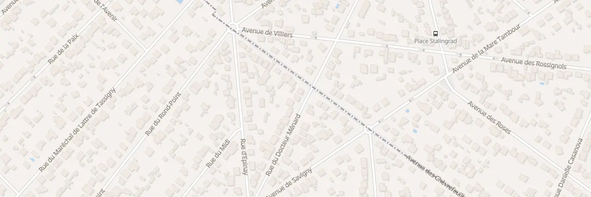 Plan du 25 Rue du Docteur Ménard à Sainte-Geneviève-des-Bois