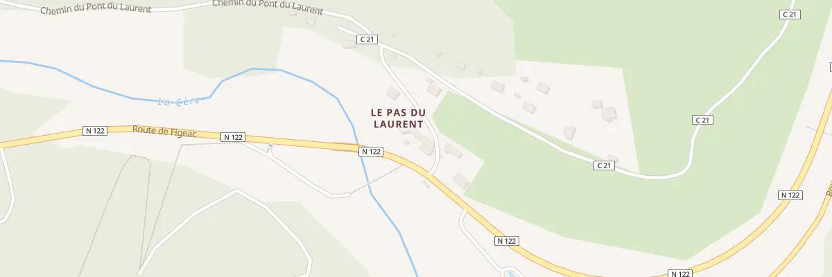 Plan du 1 Che du Pont du Laurent à Sansac-de-Marmiesse