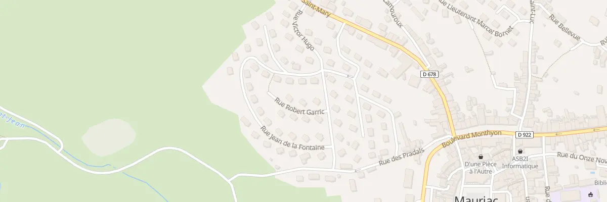 Plan du 2 Rue Robert Garric à Mauriac