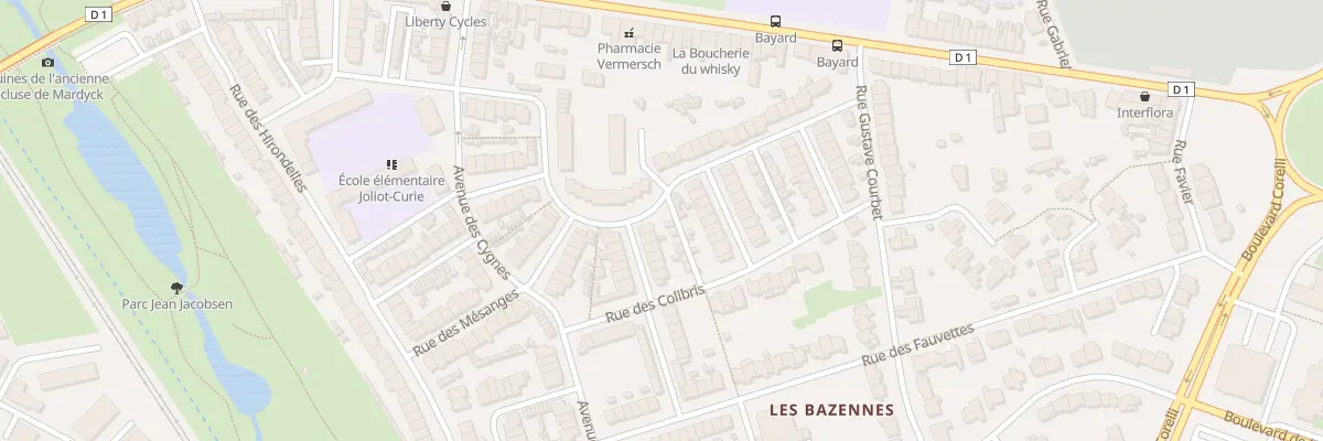 Plan du 2 Rue des Colombes St Pol à Dunkerque