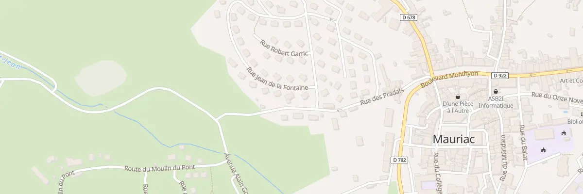 Plan du 1 Rue Jean de la Fontaine à Mauriac
