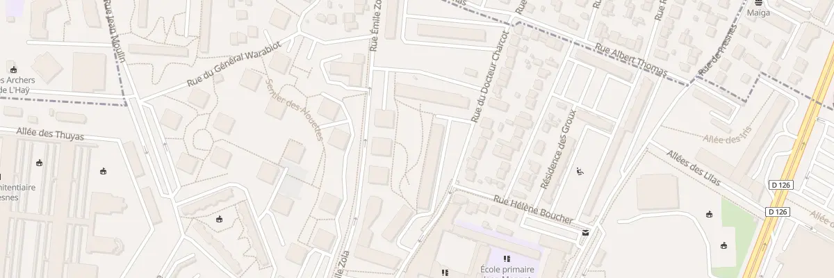Plan du 15 Rue du Docteur Charcot à Fresnes