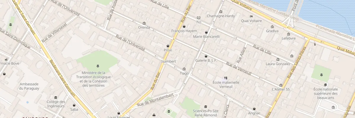 Plan du 40 Rue de l’Université à Paris 7e Arrondissement
