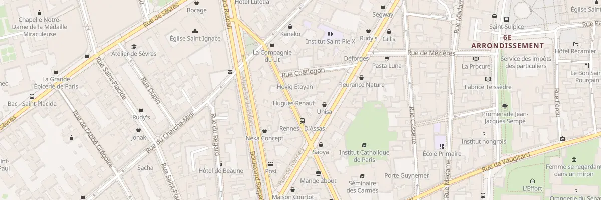 Plan du 9B Rue d’Assas à Paris 6e Arrondissement