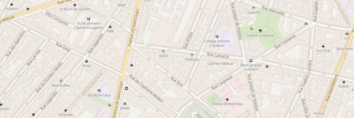 Plan du 137 Rue Lamarck à Paris 18e Arrondissement