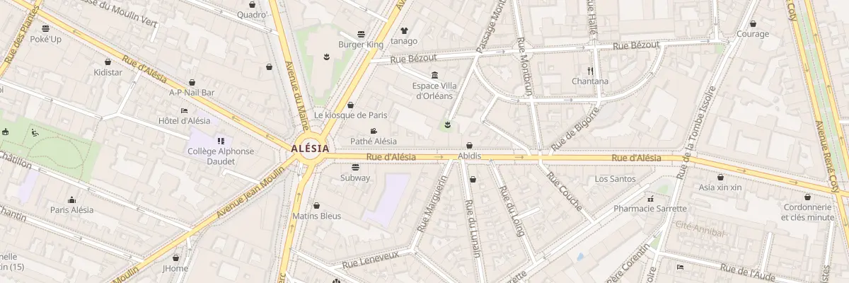 Plan du 46 Rue d’Alésia à Paris 14e Arrondissement