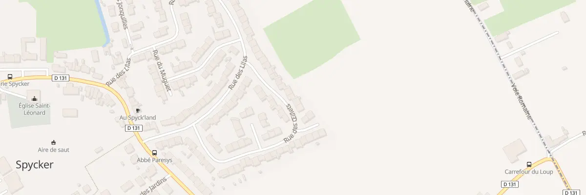 Plan du 56 Rue des Oeillets à Spycker