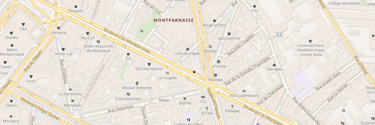 Plan du 101 Bd du Montparnasse à Paris 6e Arrondissement