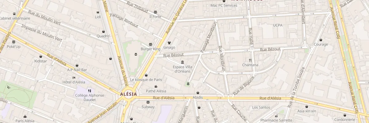 Plan du 3 Vla d’Orléans à Paris 14e Arrondissement