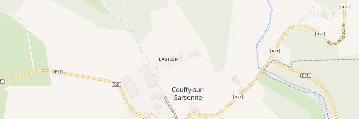 Plan du 2 Che de Lastier à Couffy-sur-Sarsonne