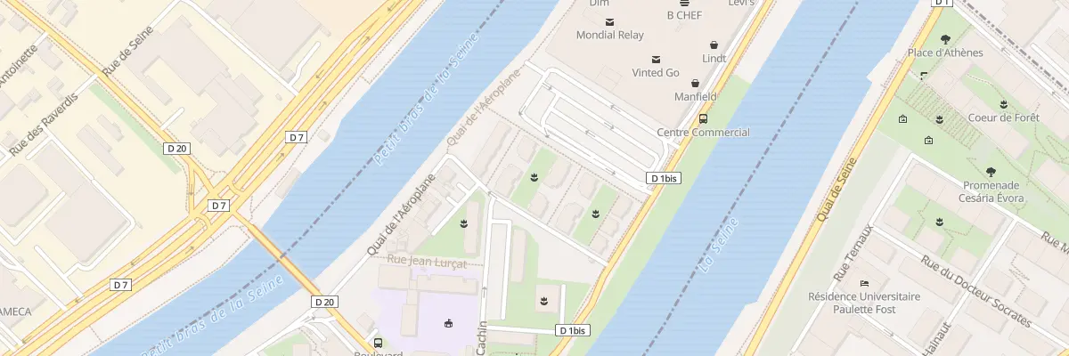 Plan du 8 Rue Rosa Parks à L’Île-Saint-Denis