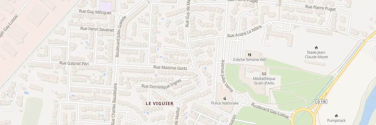 Plan du 2 Rue Maxime Gorki à Carcassonne