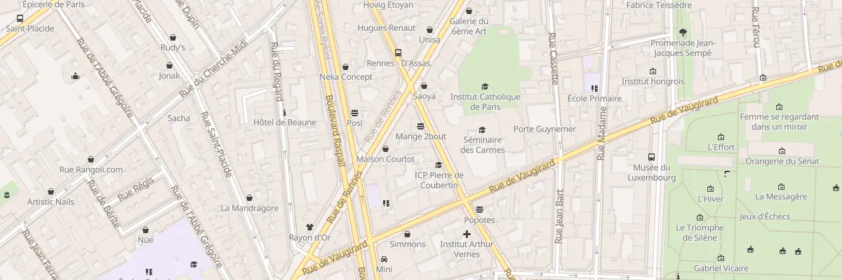 Plan du 22 Rue d’Assas à Paris 6e Arrondissement