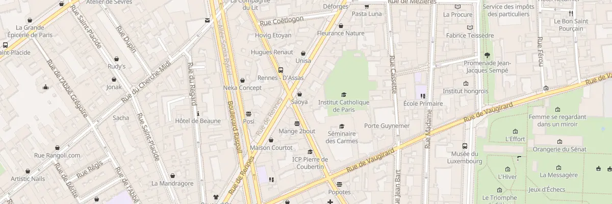Plan du 15 Rue d’Assas à Paris 6e Arrondissement