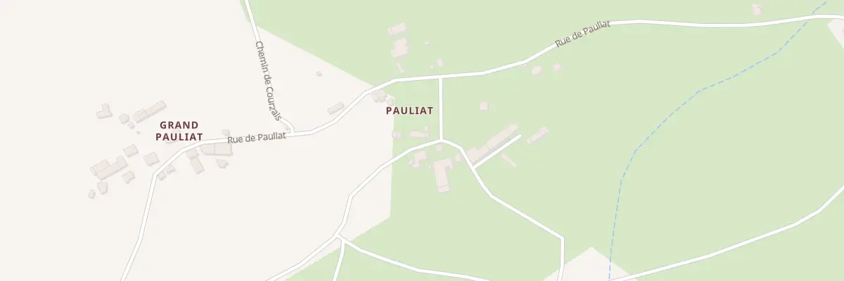 Plan du 11 Pauliat à Treignat