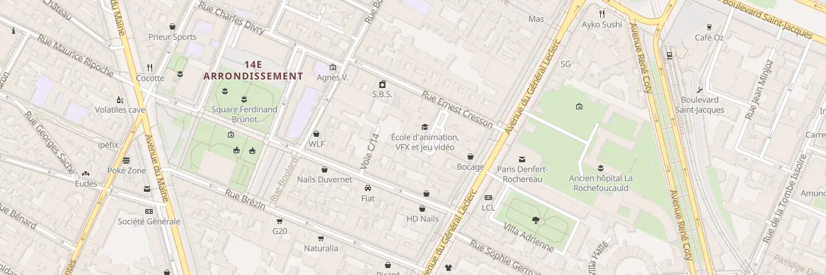 Plan du 7 Sq Henri Delormel à Paris 14e Arrondissement