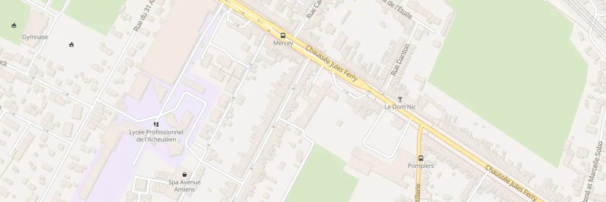 Plan du 19 Rue De Mercey à Amiens