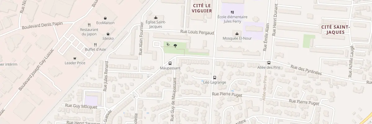 Plan du 45 Bd Jules Guesde à Carcassonne