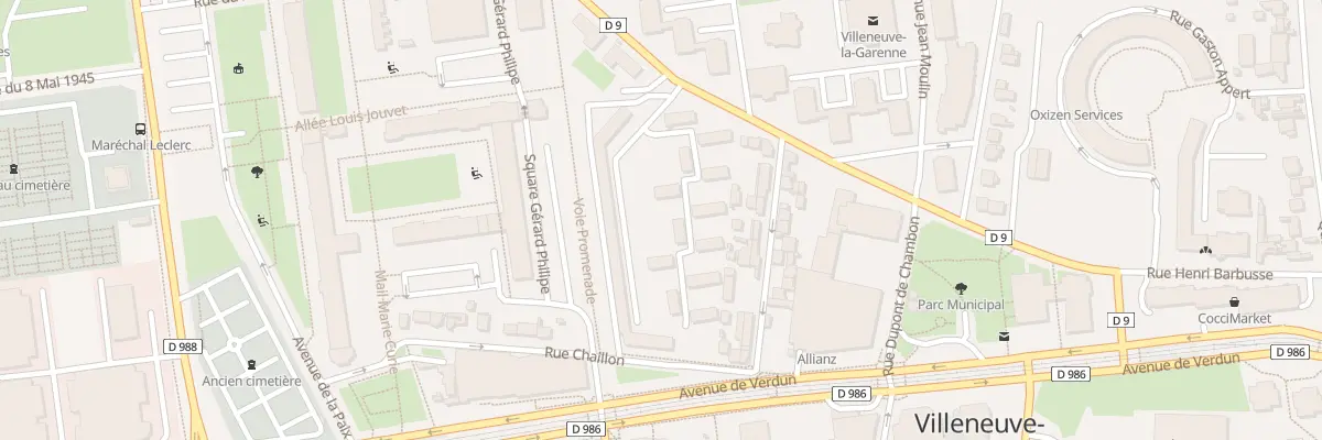 Plan du 14 Rue Chaillon à Villeneuve-la-Garenne