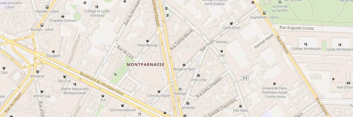 Plan du 135 Bd Raspail à Paris 6e Arrondissement
