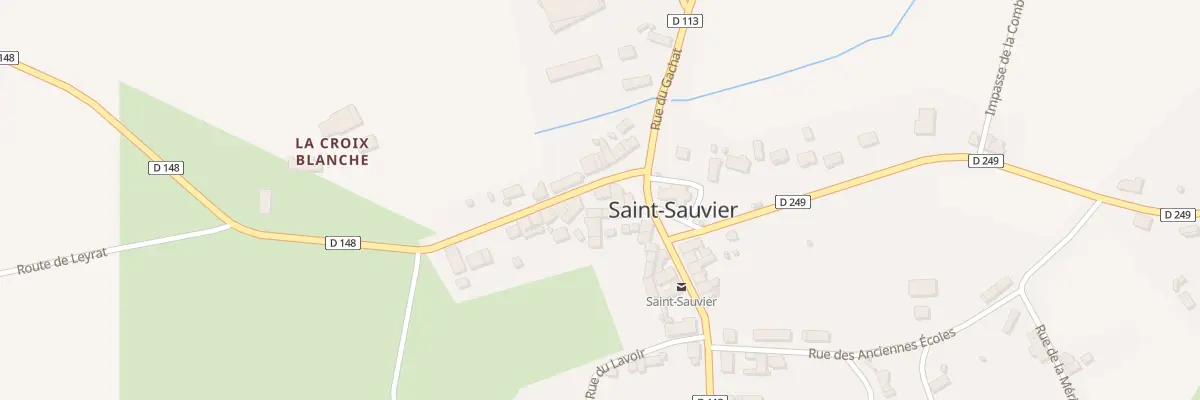 Plan du 3 Rue de la Croix Blanche à Saint-Sauvier