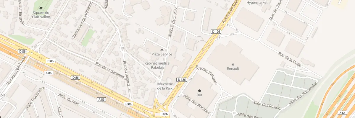 Plan du 12 Av de la Paix à Fresnes