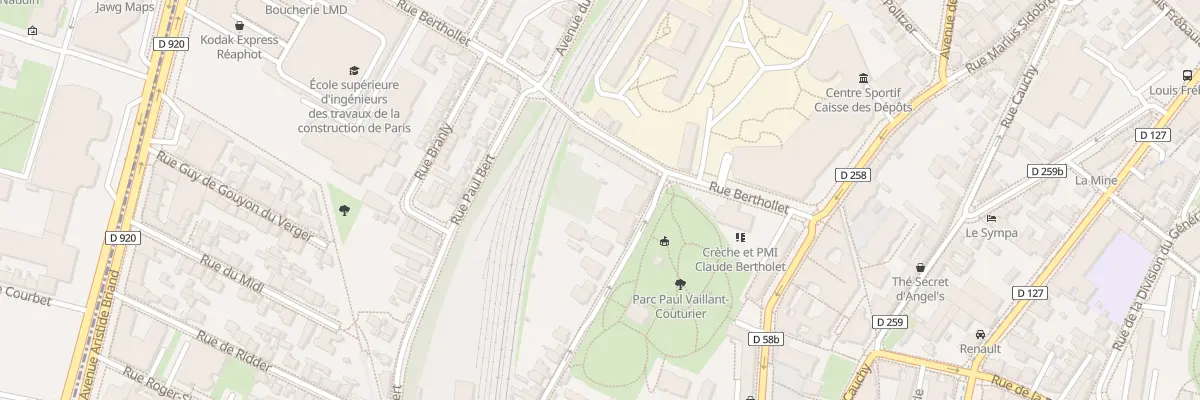 Plan du 9 Rue Berthollet à Arcueil