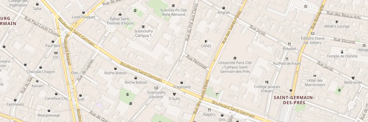 Plan du 11 Rue Saint-Guillaume à Paris 7e Arrondissement